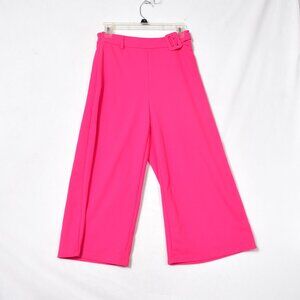 Shein Women's Medium 6 Hot Pink Dress Pants Capri with Belt